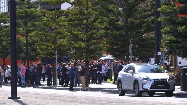 Hundreds of AFL staff have been evacuated after a phone threat on Thursday.