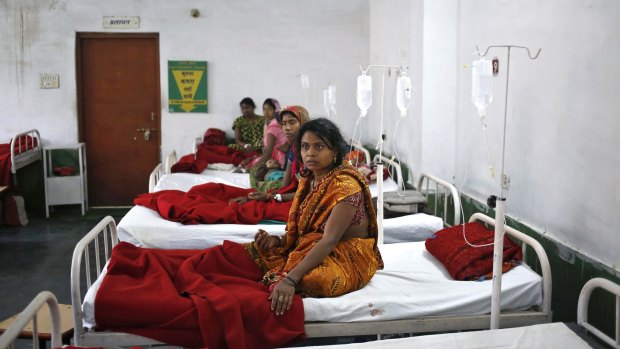 Survivors: Women who underwent sterilisation surgery recover in hospital.