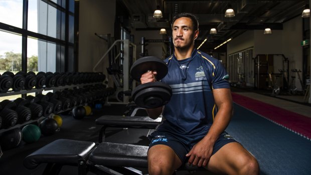 Lift-off: Lausii Taliauli is delighted to have been given a chance at a career with the Brumbies.