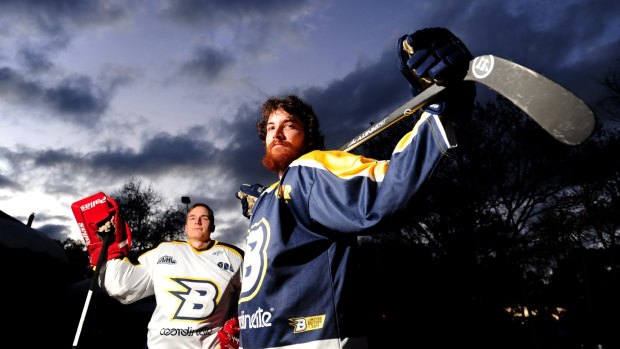 Canberra Brave ice hockey players Petri Pitkanen and Mathieu Ouellette helped the club rise from oblivion to the AIHL finals.