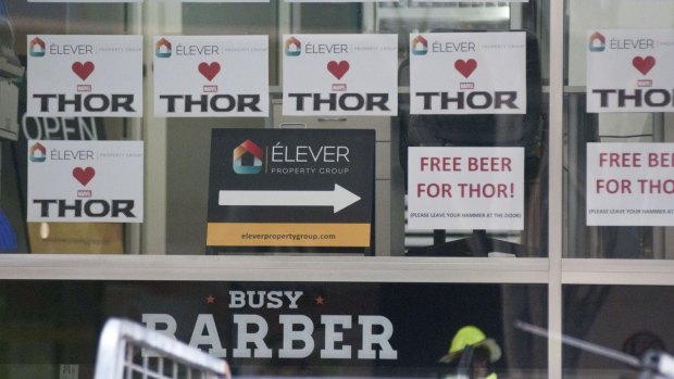 Local businesses are trying to cash in on the Thor hype.