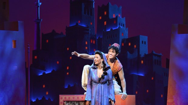 Aladdin (Adam Jacobs) and Jasmine (Courtney Reed) come together through love, luck and a little bit of magic.