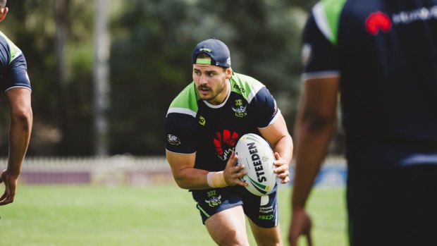 Canberra Raiders five-eighth Aidan Sezer is happy to be back in the halves.