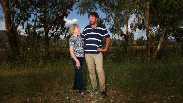 Peter Jurd, brother of sexual abuse victim Damien Jurd, with mother Claire in Tamworth, NSW.