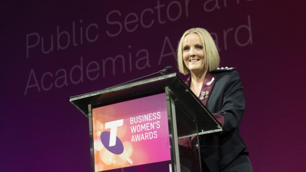 Queensland Police Inspector Virginia Nelson is the 2016 Telstra Australian Business Women's Public Sector and Academia Award winner.