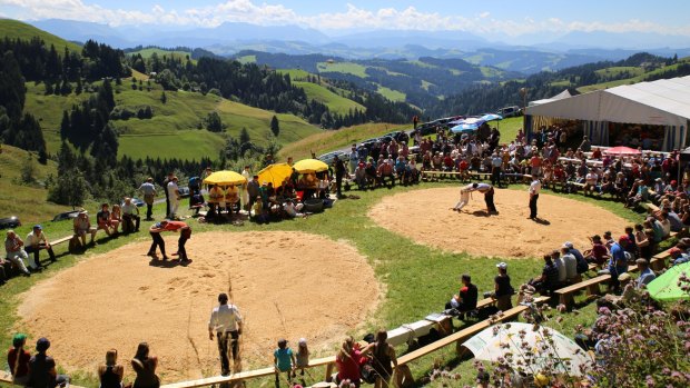 Schwingen is a deeply respected tradition in Switzerland.