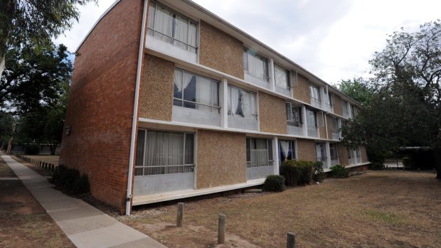 The Northbourne Flats on Canberra's Northbourne Avenue. Public housing renewal dominates the 2017-2018 land release schedule.