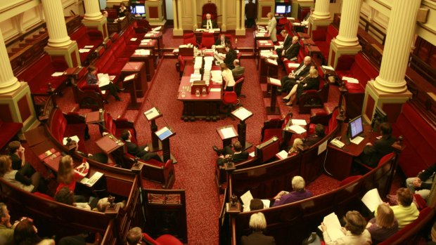 Victoria's Legislative Council debates the bill to decriminalise abortion in October 2008.