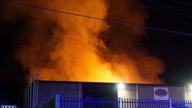 A factory fire has broken out  at Marrickville.