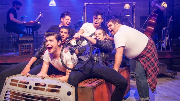 Timothy Shead (Doody), Aaron Robuck (Sonny), Brendan Xavier (Danny), Doron Chester (Miller), Temujin Tera (Kenickie) and Jason Mobbs-Green (Roger).