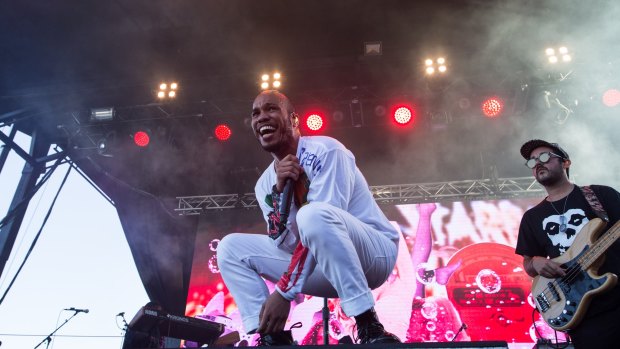 Anderson Paak & the Free Nationals on The Very West Stage during the Laneway Festival at Footscray.