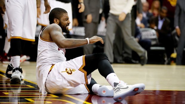 Kyrie Irving injured his ankle against the Celtics.