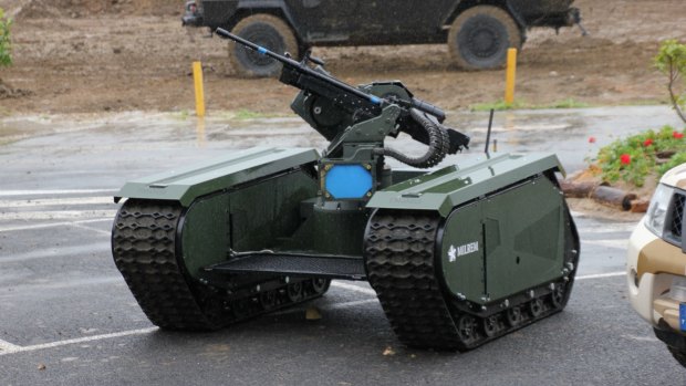 The THeMIS ADDER, from Estonian company Milrem, is a smart unmanned system that could potentially be controlled by AI.