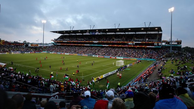 Hunter Stadium, which hosted the Japan v Palestine match earlier in the tournament, is operating at the reduced capacity of 23,000 for the Asian Cup