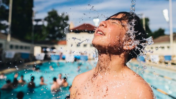 Extreme heat conditions last week sent people to pools around Canberra to stay cool.