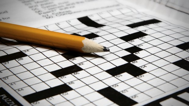 A pencil and a crossword puzzle. Who'd be puzzled by crossword puzzles?