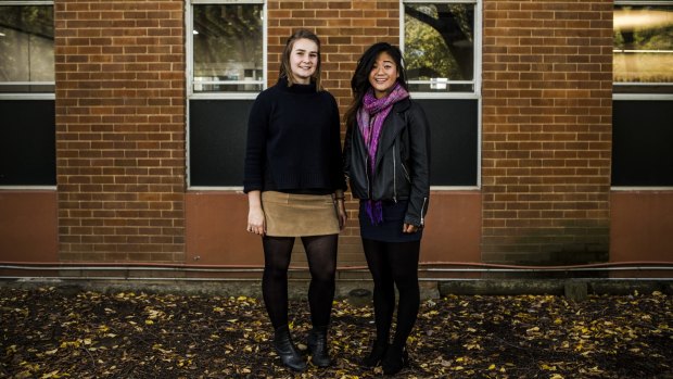 Kate Butler and Gina Zheng, both 19, have started Enrol 4 Change, an organisation dedicated to getting young Canberrans enrolled to vote.