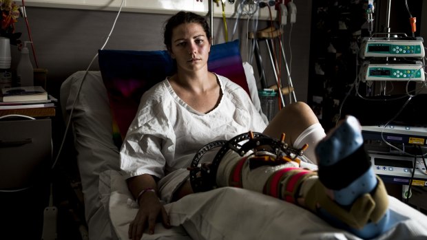 Nikki Ayers is fighting to walk again after a rugby tackle went wrong earlier this year.