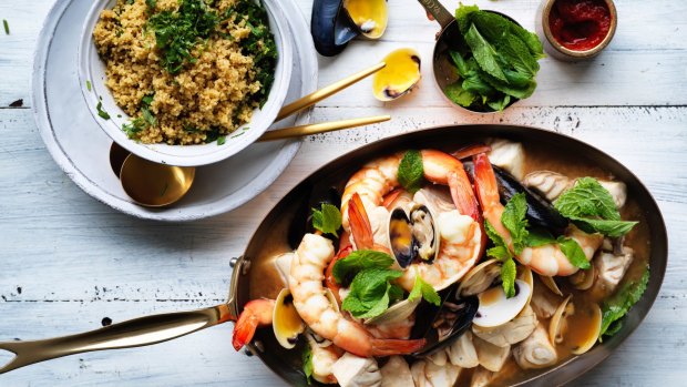 Seafood couscous.