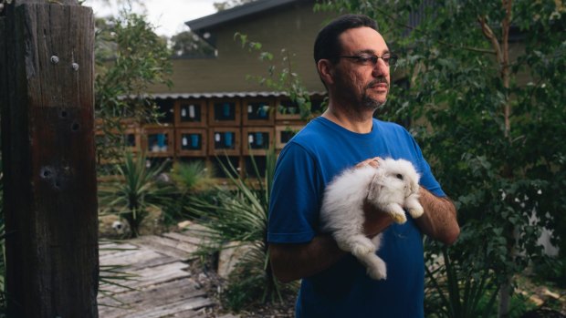 Andrew Lizzio, who runs Sealed With a Lop Kiss Rabbitry in Googong and has concerns the new Korean strain of calicivirus poses a great threat to domestic rabbits.