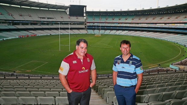 Mal Meninga and Laurie Daley are ready for an Origin II battle.