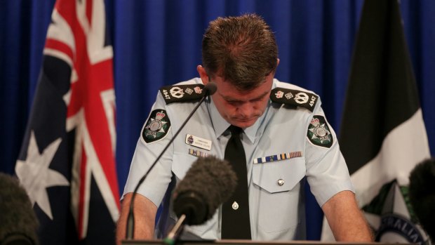 AFP Commissioner Andrew Colvin addresses the media/