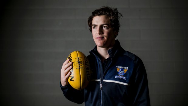 Canberra Demons player Jordan Harper has been invited to the AFL draft combine in October.