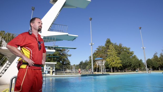 Aquatic co-ordinator Adrian Van Lith at Canberra Olympic Pool.  