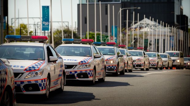 Just a month after the G20, Queensland police are back on the streets in force, this time prompted by the siege in Sydney. (File photo)