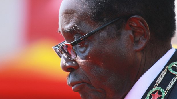 Leader at 91 ... Zimbabwean President Robert Mugabe read the wrong speech at the opening of parliament in 2013.