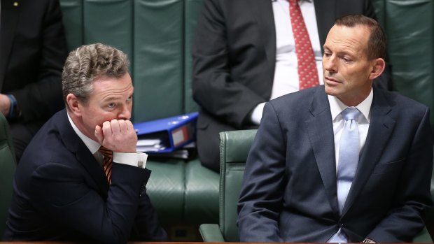 Prime Minister Tony Abbott and Education Minister Christopher Pyne in question time on Thursday.