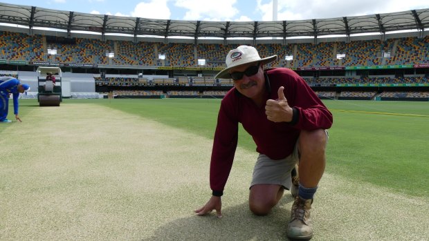 The Gabba pitch, brought to you by Kevin Mitchell jnr.
