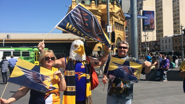 West Coast supporters Sue Vandoorn, Scott Wilson and Steve Vandoorn.