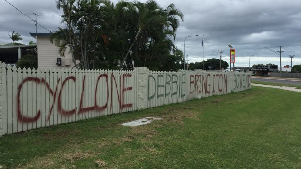 The message to Cyclone Debbie from Bowen, which is 'bring it on'.