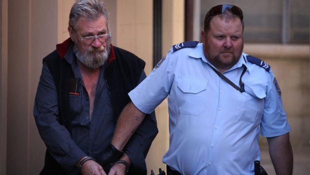 Robert Adams leaves the NSW Supreme Court after being found guilty of murdering nurse Mary Louise Wallace.