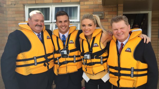 Thrown a life jacket? Daryl Brohman, Beau Ryan, Erin Molan and Paul Vautin, from The Footy Show.