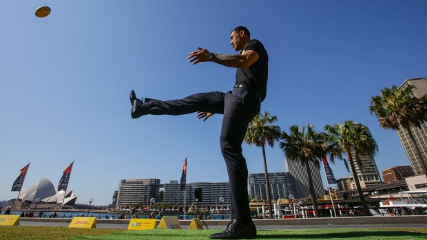 Ready for kick-off: Israel Folau is ready for the Rugby World Cup to get underway.