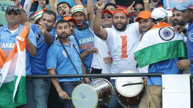 Fans at a match between India and West Indies in Florida in August.