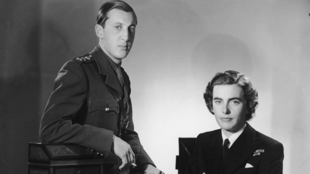 Lord Brabourne and Patricia Mountbatten, shortly before their marriage in 1946.