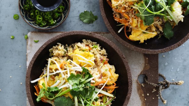Full-flavoured vegetarian fried rice.