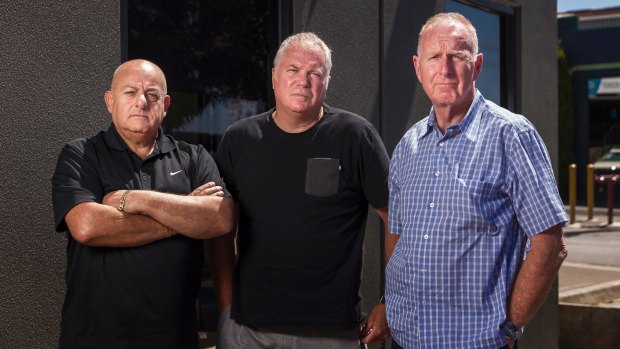 Former senior MFB assistant chief officers Lou Mele, Paul Swain and Stuart McCall. 