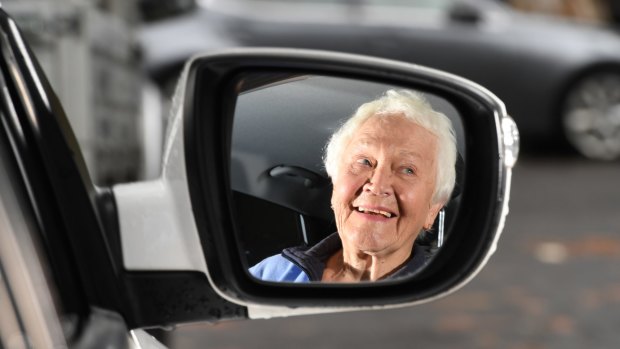 Shirley Bains is 85 and she has just passed her driving test, which is compulsory for anyone 85 and older every two years in NSW. 