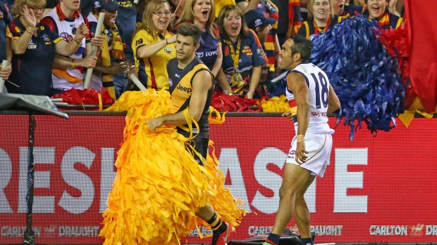 Class: Adelaide’s Eddie Betts made every half-chance count in the Crows' win over Richmond.