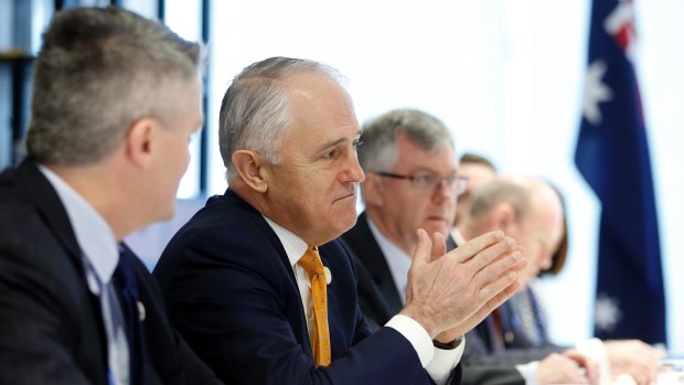 Australian Prime Minister Malcolm Turnbull in talks at the G20 economic summit in  Hangzhou, China.