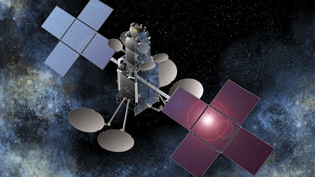 First two satellite's will launch from French Guiana later this year: An artist's impression of an NBN Co satellite. 