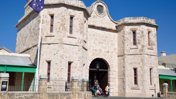 The old limestone brick Fremantle Prison was built by convicts.