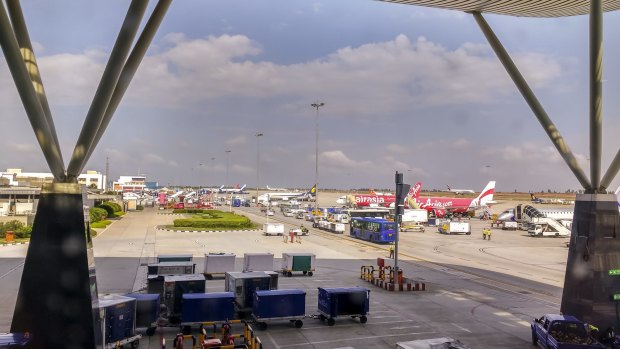 Kempegowda International Airport in Bangalore, India.