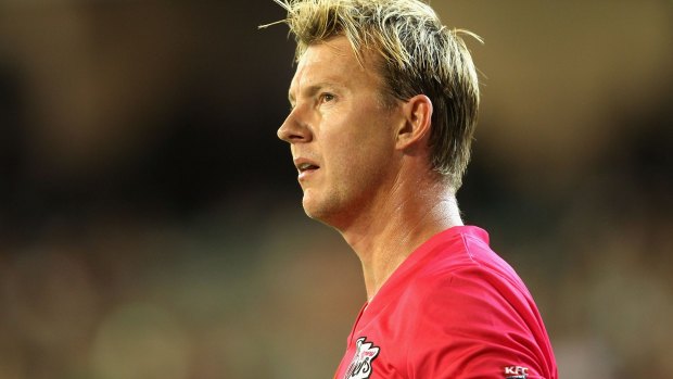 What might have been: Brett Lee's final overs proved expensive for the Sixers.