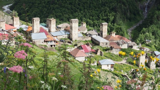 Adishi village in Georgia's Svaneti region.