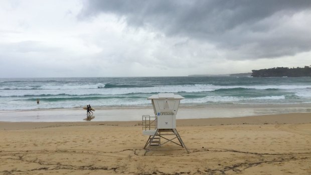 Bondi on a gloomy Friday - but conditions are set to brighten and warm up.